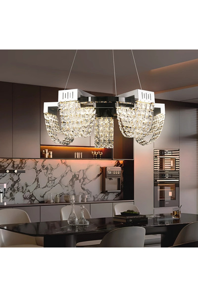 iTin Κρυστάλλινος Πολυέλαιος LED 15W, STRATUS Magno, Διάμετρος 50 εκ., Γυαλισ...