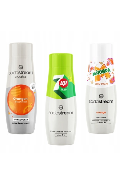 sodastream Sirop pentru Saturator Portocală Zero + Pepsimax + 7up Fără Zahăr
