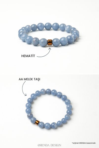 Orenda Design Angel Stone Men's Bracelet |   Divine Protection & Inner Peace |   Natural Stone