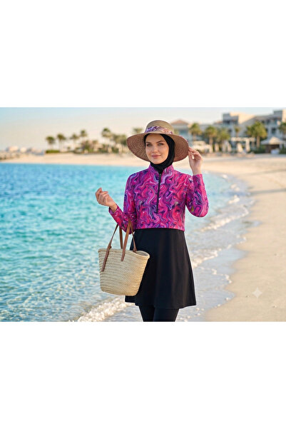 Trendol fashion life Desenli Haşama Takımı /Deniz/Plaj/ Renkli Haşama