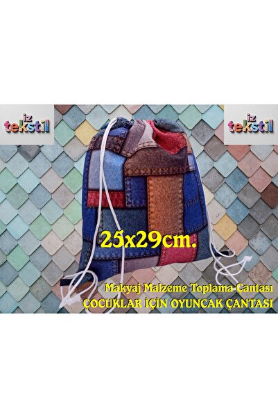 İZ WORTH WEARİNG İZ TEKSTİL Büzgülü Çanta İçi Düzenleyici 25x29cm. Makyaj Çan...