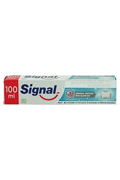 Signal Οδοντόκρεμα, Σίγκναλ, 100 ml Λευκαντική 3 σε 1 Μπικαρμπονάτο