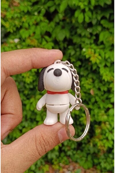Genel Markalar Snoopy Hareketli Anahtarlık – 3D Baskı Flexi Sevimli Snoopy Fi...