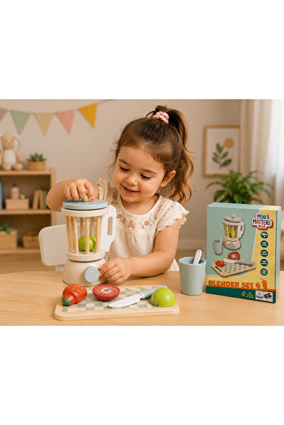Mini Matters 🍓🥝 Minik Şeflerin Favorisi: Ahşap Blender Seti! 🥤✨