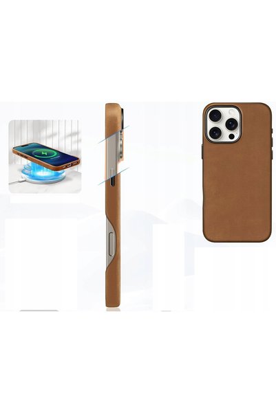 NO BRAND Husă de protecție Shieldon Magsafe pentru iPhone 16 Pro Max din piel...