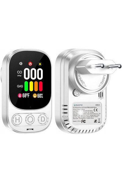 NO BRAND Detector de monoxid de carbon pentru priză cu afișaj LCD