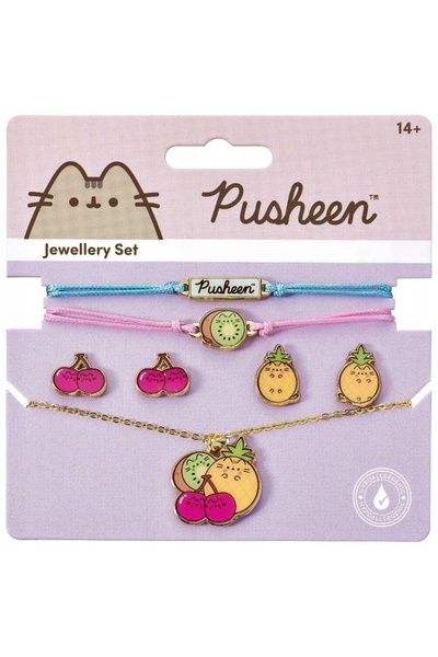 NO BRAND Brățară Pusheen 2 bucăți, colier, cercei 2 seturi cacuszko