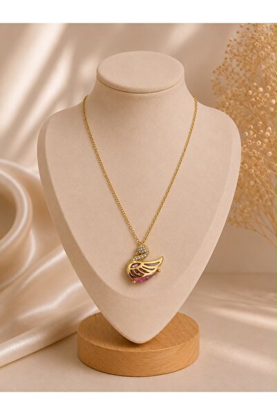 LUMİERE JEWELRY LUX GOLD KUĞU KOLYE