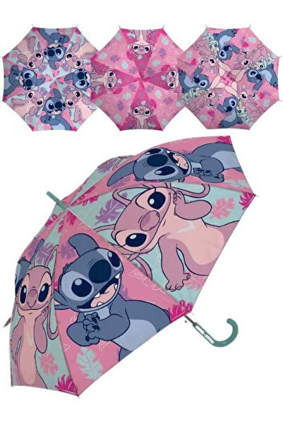 Disney Παιδική ομπρέλα με καμπυλωτή λαβή, Στιτς, μωβ