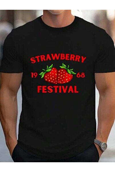 799 100% Cotton Sweet Strawberry Festival Farm T-Shirt Women's Men's Graphic ...