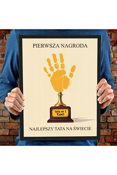 NO BRAND Poster în ramă (30X40 cm) cu imprimeu Cadou pentru Tata de Ziua de N...