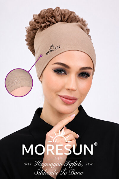 MORESUN بونيه سيليكون مكشكش غير قابل للانزلاق - بونيه داخلي نسائي غير قابل لل...