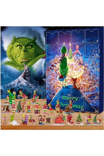 NO BRAND Calendar de Advent cu figurine Grinch pentru copii, Cadou, Numărătoa...