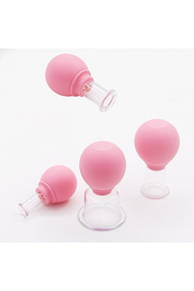 NO BRAND Set de ventuze cu vid pentru masaj facial și corporal, 4 bucăți, cadou
