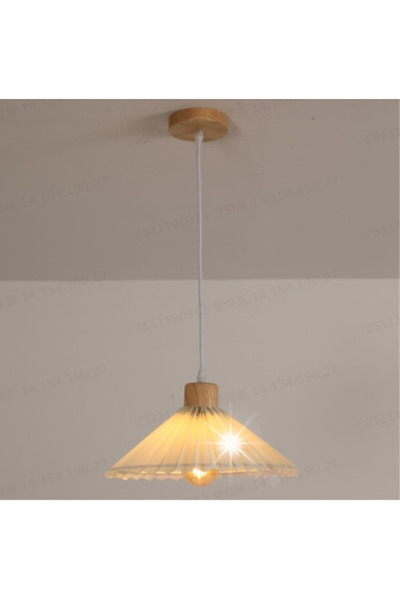 NO BRAND Candelabru plisat din material textil, cu șnur reglabil de suspendar...