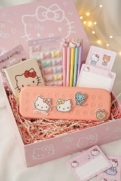 Miniso Lisanslı Hello Kitty Stacking Fun Delikli Kalem Kutusu 21,5 Cm – Geniş...