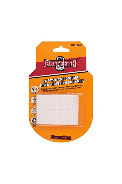 BIG TEETH 24 PCS Nano Double Sided Adhesive Squares 25mm x 25mm