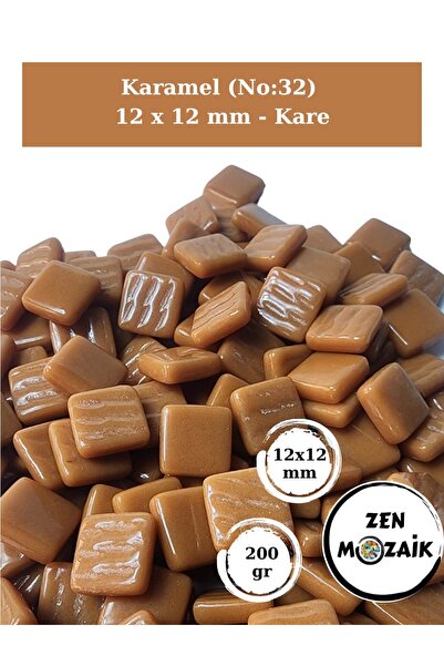 Zen Mozaik Sanatsal Mozaik Çalışmalarınız Için 12X12 Mm - Kare Cam Mozaik Taşı