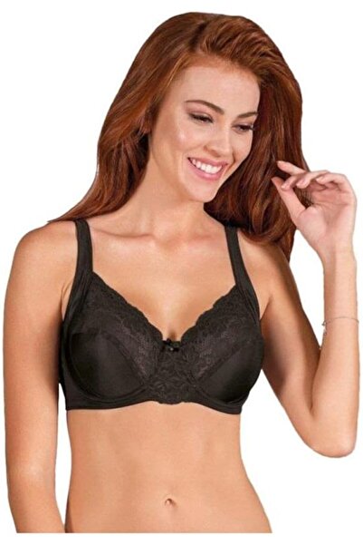 Yeni İnci İç Giyim New İnci 1635 Black Strong Support Underwire Minimizer Gat...