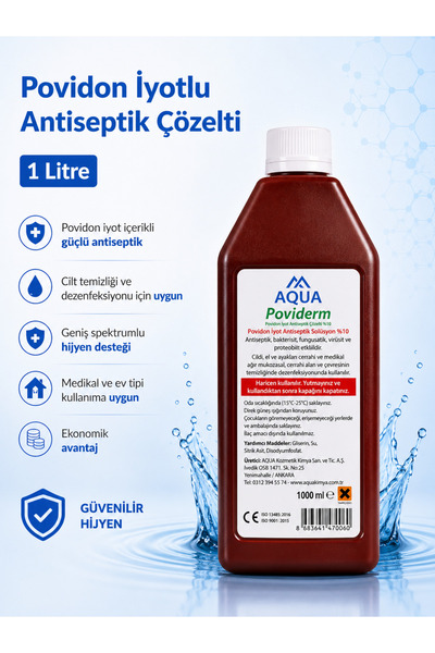 Aqua Karvel Medikal Batikon %10 Povidon-İyot Antiseptik Solüsyon 1 LT 1000 Ml