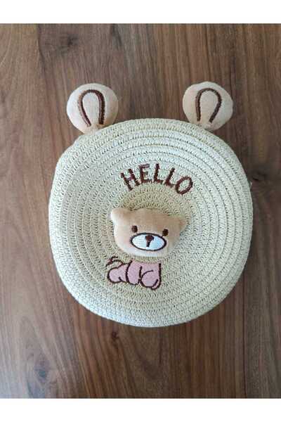 EdButikModa Girl's Round Straw Crossbody Bag with Animal Figures |   Summer S...