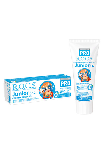 R.O.C.S. ROCS PRO Junior 6-12 Yaş Kremalı Puding Tadında Çocuk Diş Macunu 74 G