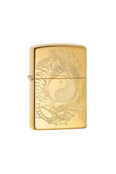 Zippo Χρυσό Zippo με σχέδιο Τίγρης και Δράκου ®   Αναπτήρας