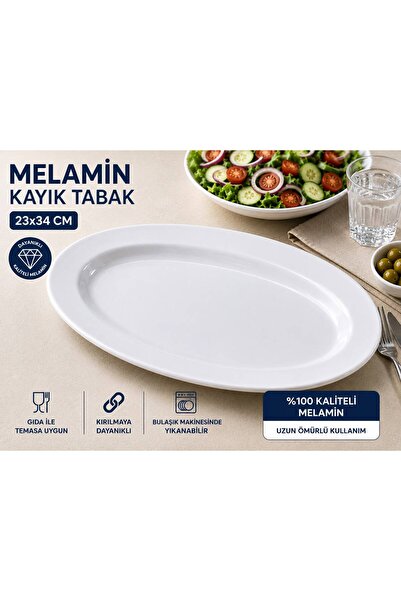 BİZ ZÜCCACİYE Melamine Kayık Plate 23X34 cm