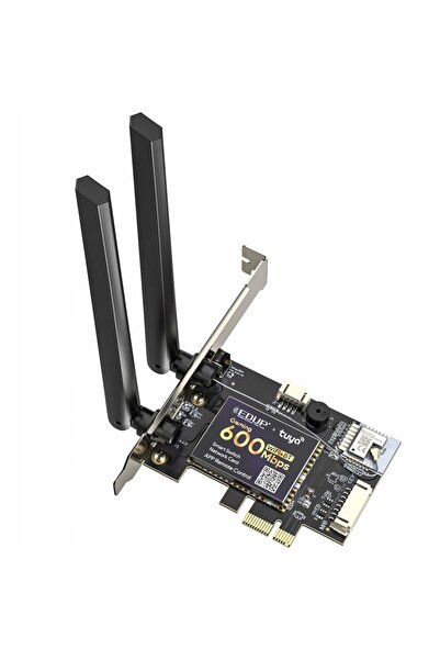 EDUPAZ Placă de rețea PCI pentru PC, control WiFi și Bluetooth TUYA, cu AC600SW
