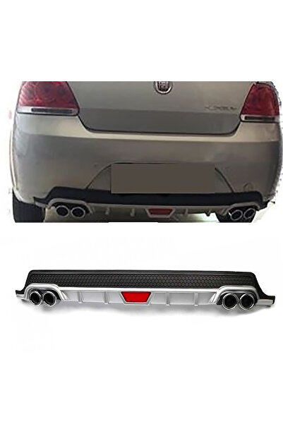 HasAkman Fiat Linea Gri Difüzör Difizör Yuvarlak Egzoz Görünüm Kulaklı Tip