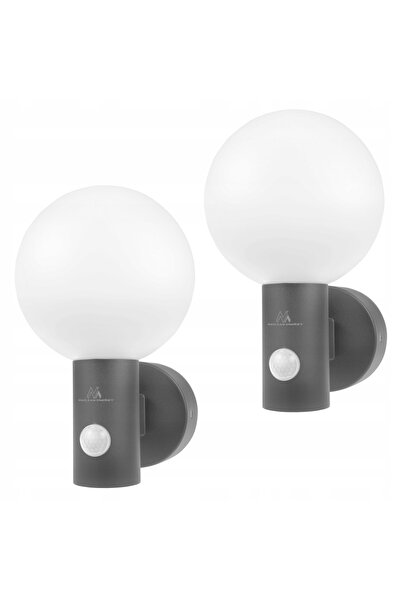 Maclean Energy 2x Lampă LED cu senzor de mișcare PIR, de exterior, IP65, 15W,...