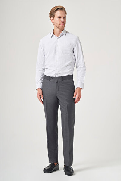 İmza Smoked Side Pocket Open Leg Cloth Footed Comfort Fit Trousers 1003260160
