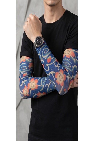 Feronnucci Erkek Giyilebilir Geçici Kol Dövmesi 1 Çift Tam Kol Tattoo Sleeve ...