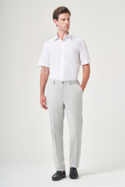 İmza Gray Side Pocket Comfort Fit Cotton Chino Trousers 1003260167
