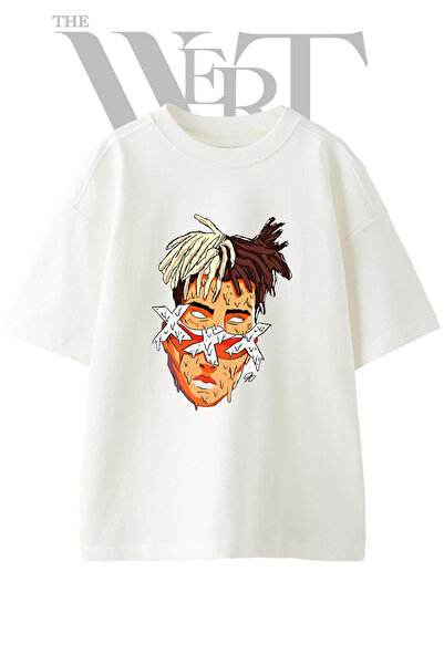 THEWERT Xxxtentacion_1 Design Printed Unisex White Oversize T-Shirt