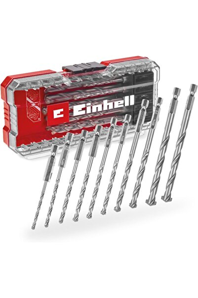 Einhell Orijinal S-CASE 10 parçalı duvar matkap ucu seti (DIN 10083-2'ye göre...