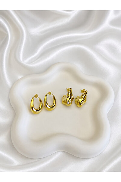 Liva Group Atelier Steel Stainless Steel Set of 2 Earrings