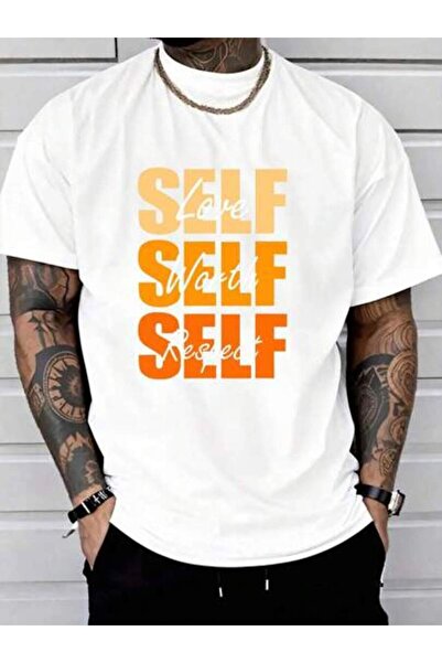 01THEONE تي شيرت 100% قطن من Self-Ish X 3 Color Orange Vibes Only تي شيرت نسا...