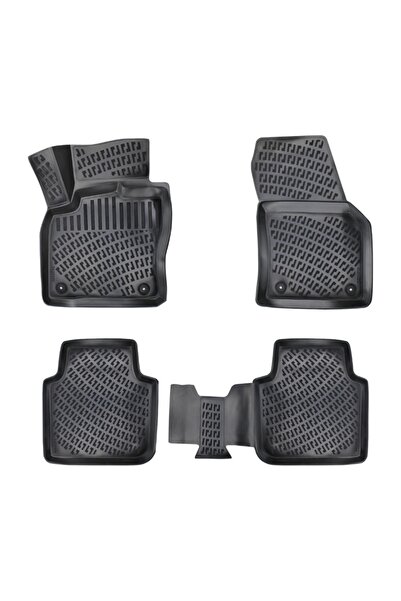 DELUXETUNING Set covorase auto cauciuc Skoda Kodiaq 2016-> forma tavita