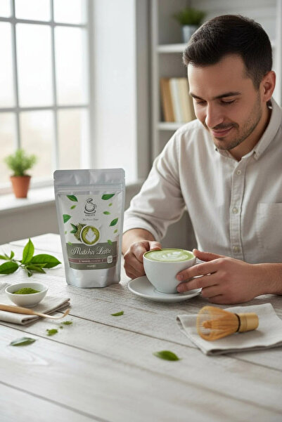 Enyeşilçay Vanilla Flavored Matcha Latte Powder 200 Gr (Ready Powder Mix)