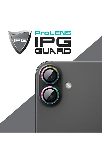 Ipg Prolens Camera Lens Protector for iPhone 17 with Aluminum Cd Frame, Shatterproof Glass