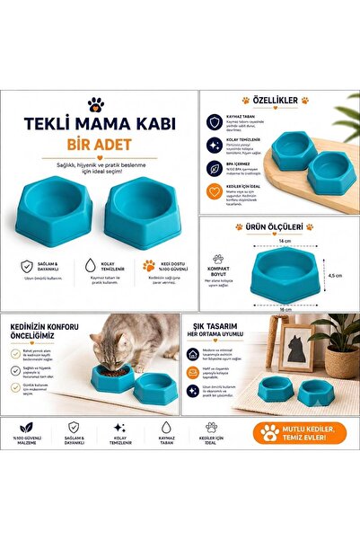 miyorapet KEDİ KÖPEK MAMA SU KABI TEKLİ