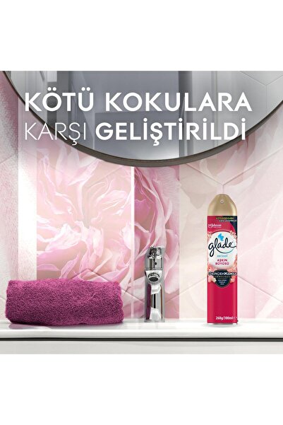Glade Hava Tazeleyici Aerosol, Oda Kokusu, Aşkın Büyüsü ve Okyanus Sessizliği 300ml Set