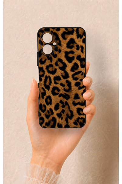 Vip Case Omix X5 Uyumlu Koyu Leopar Deri Desenli Silikon Kılıf