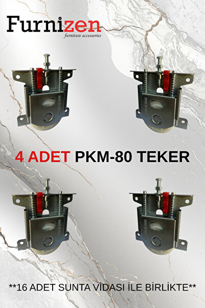 Furnizen Pkm 80 Sürgü Kapak Mekanizması Tekeri Ray Kapak Teker 4 Adet