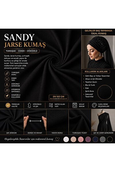 Generic Brand تصاميم عمامة العروس من قماش الجيرسي الرملي
