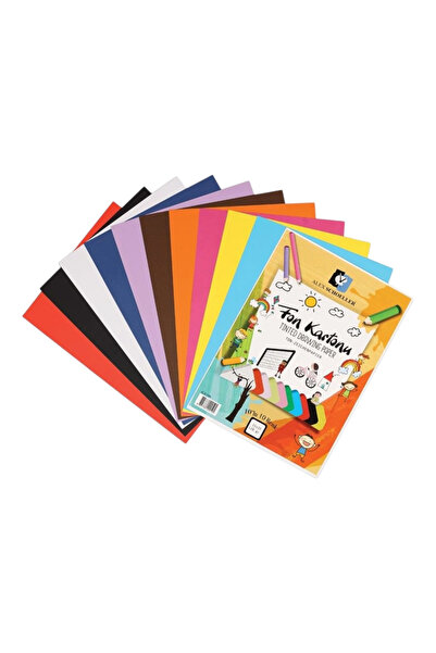 Alex Schoeller Alex College Cardstock 120 Grams (35*50 cm) 10-Pack Mixed Colo...