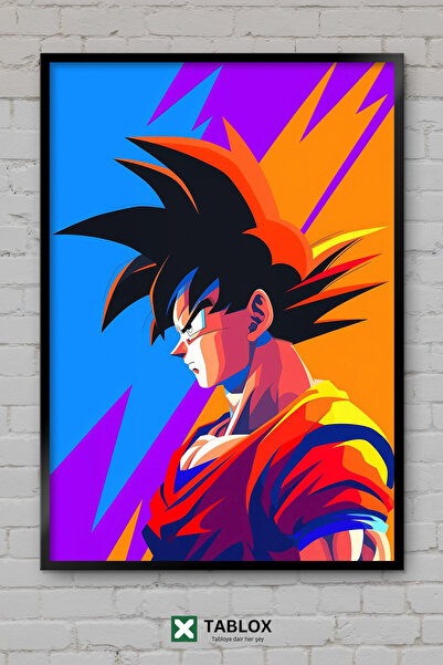 TABLOX Dragon Ball Z Son Goku Anime Desen animat Tablou decorativ din MDF cu ...