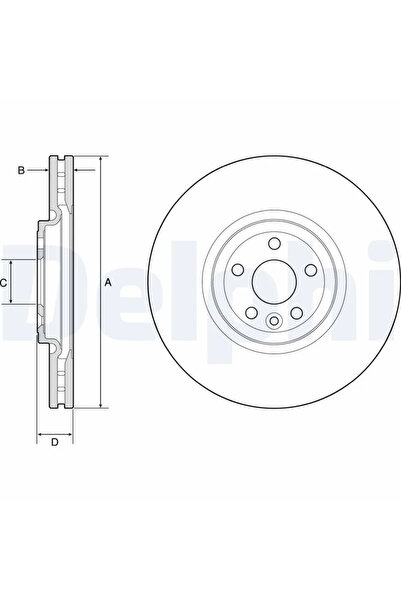 DELPHİ Set Discuri Frana Jaguar 1-Pace/F-Pace Land Rover Range Rover Velar 20...