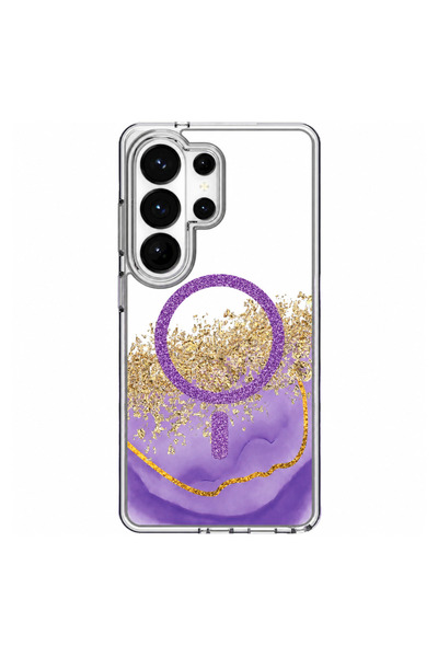 OEM Husă de telefon pentru Samsung Galaxy S26, KARAT MagSafe, Marble Mov